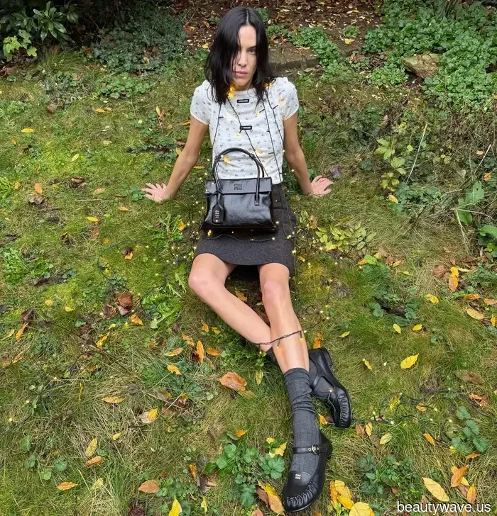 Naturally, Alexa Chung was the first to be spotted in Miu Miu's upcoming It flats.