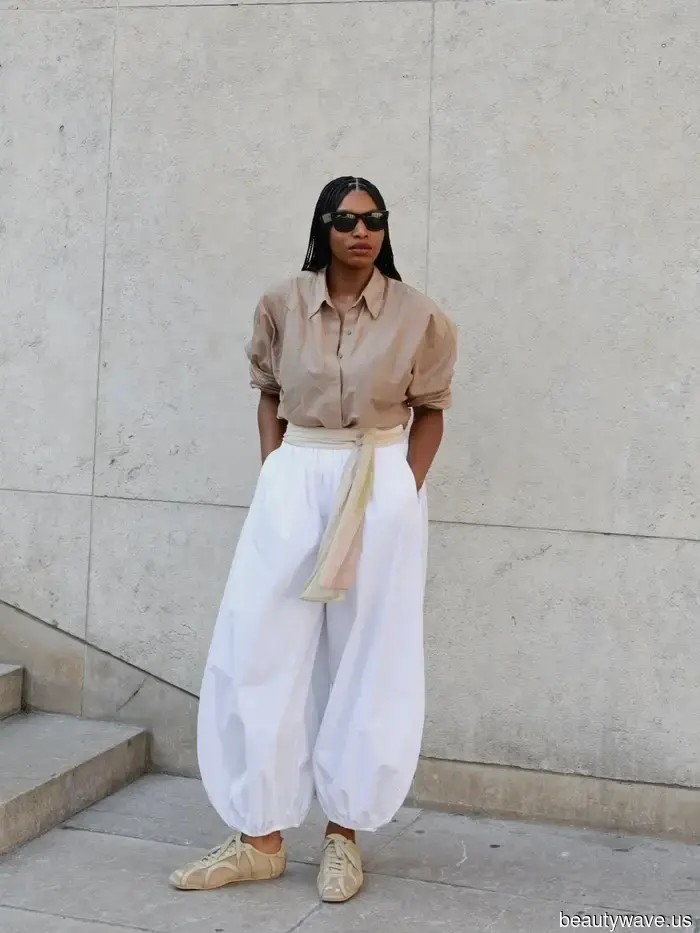 Not Linen, Not Taffeta—Stylish Dressers Are Embracing This Transitional Trouser Trend for Autumn.