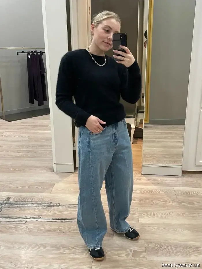 Every fashionable individual I know has a pair of M&S jeans—this is the chic look I frequently wear.