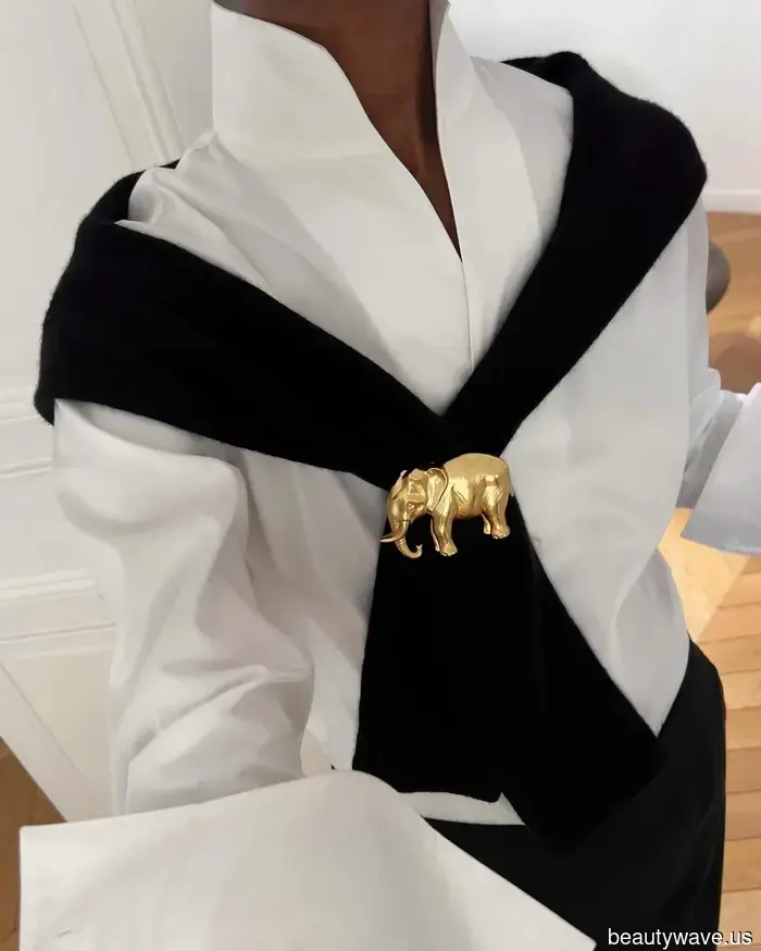 Improvvisamente, le persone alla moda indossano questo accessorio "datato" su maglioni, vestiti e giacche.