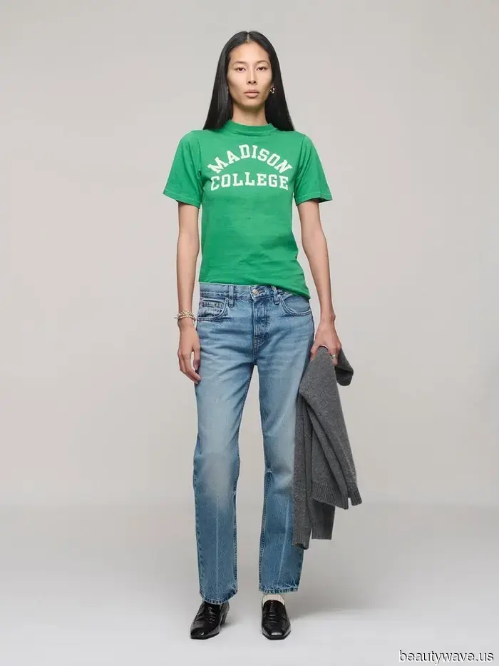 Susurros de riqueza y atemporal&mdash;el denim se ve más elegante combinado con este tono elegante