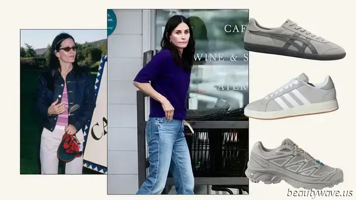Courteney Cox is aware that this stylish trainer color appears significantly more luxurious than white.