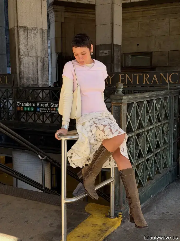 Not Sneakers, Not Flats—Fashionable Individuals Are Pairing Skirts with This Surprising Footwear Trend Instead.