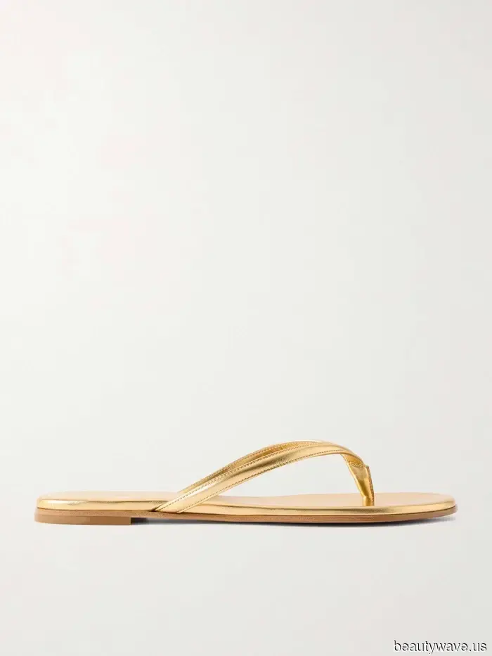 Not Black, Not Red—Flip-Flops Appear Most Stylish When Paired With Summer Dresses In This Refined Neutral Shade.