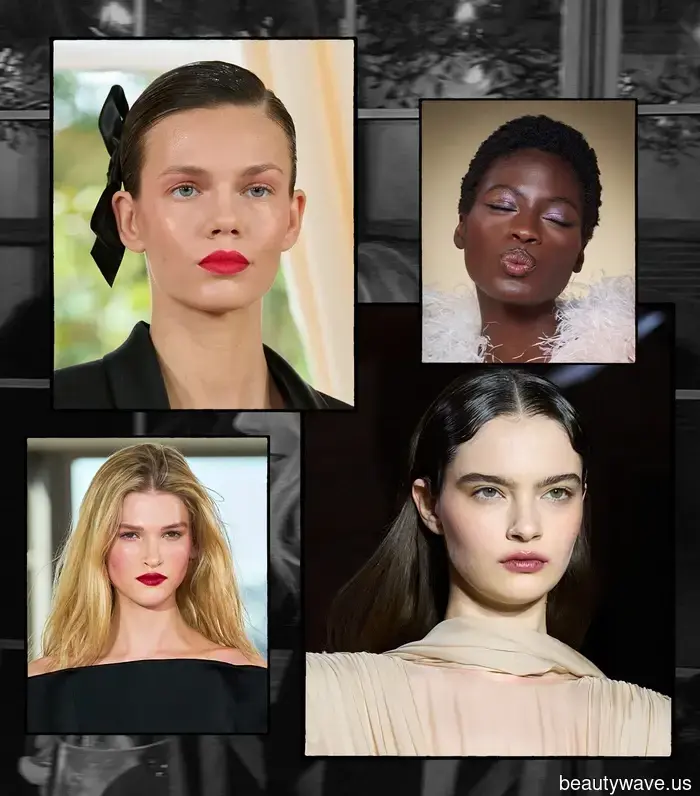 Dalle labbra macchiate di vino ai tocchi di lamé: 10 tendenze di bellezza per le festività che le persone del mondo della moda stanno salvando da mesi