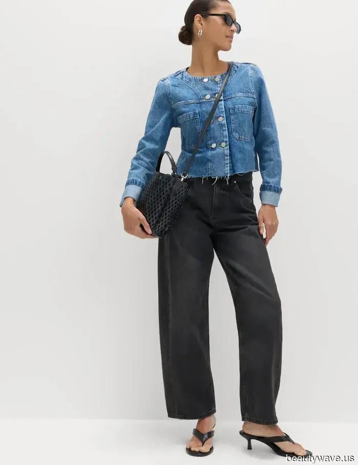 Nicht schmal, nicht weit&mdash;das sind die M&S Jeans, die schicke Frauen den ganzen Frühling über mit Blusen tragen werden.