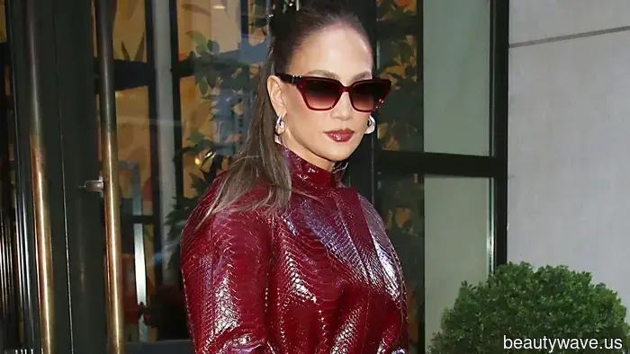 Pairing burgundy with black is fashionable, but stylish celebrities in their 50s opt to wear it with this color instead.