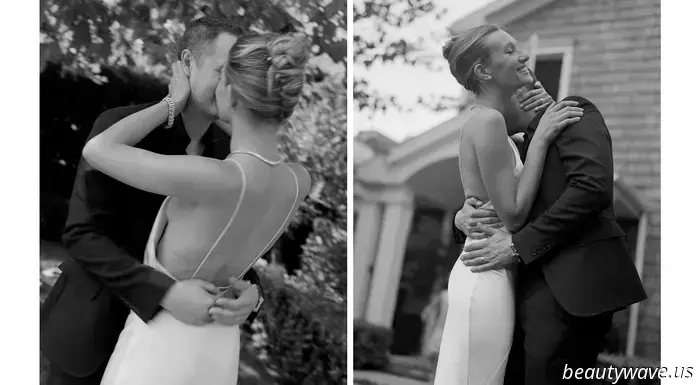 The owner of this vintage boutique chose to wear archival Calvin Klein for her intimate backyard wedding in Los Angeles.