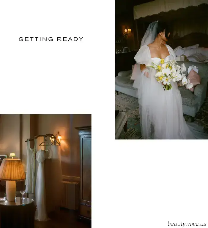 This stunning Babington House wedding featured a Brazilian welcome BBQ, a custom gown, and an adorable puppy.