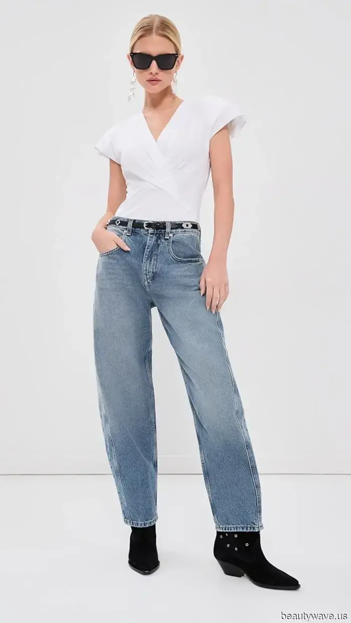 In 2026, the proper way to style barrel-leg jeans does not involve sneakers, loafers, or flip-flops.