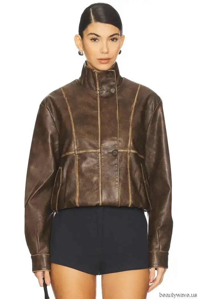 Neither Brown Nor Black—The Leather Jacket Trend That Every Stylish Person Is Combining With Jeans and Skirts This Fall.