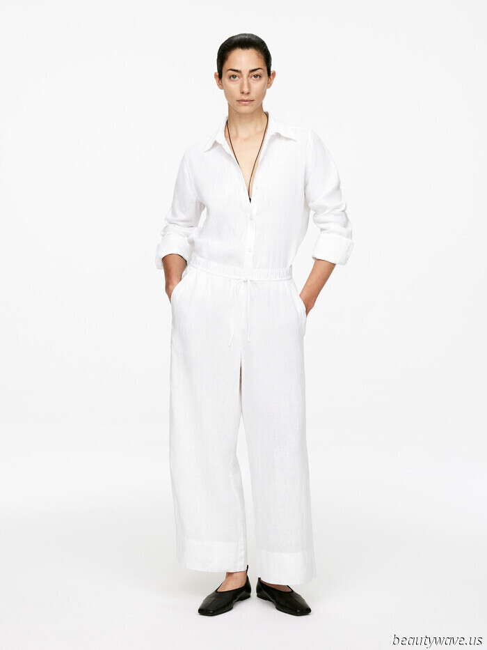 I looked for stylish, opaque white linen trousers, and these three pairs stood out as the best options.