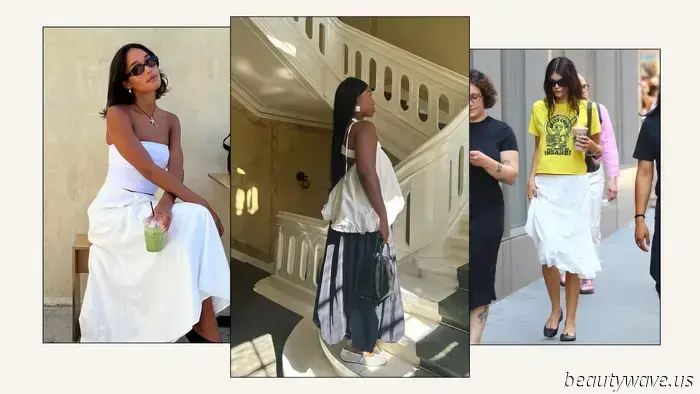 The Ageless Skirt Trend Enhancing the Elegance of Flip-Flops and Ballet Flats This Summer