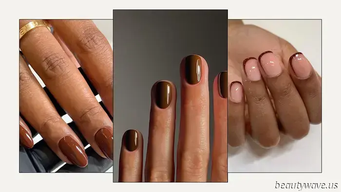 Le unghie color castagna si stanno già affermando come tendenza per questo autunno — ecco come indossarle.