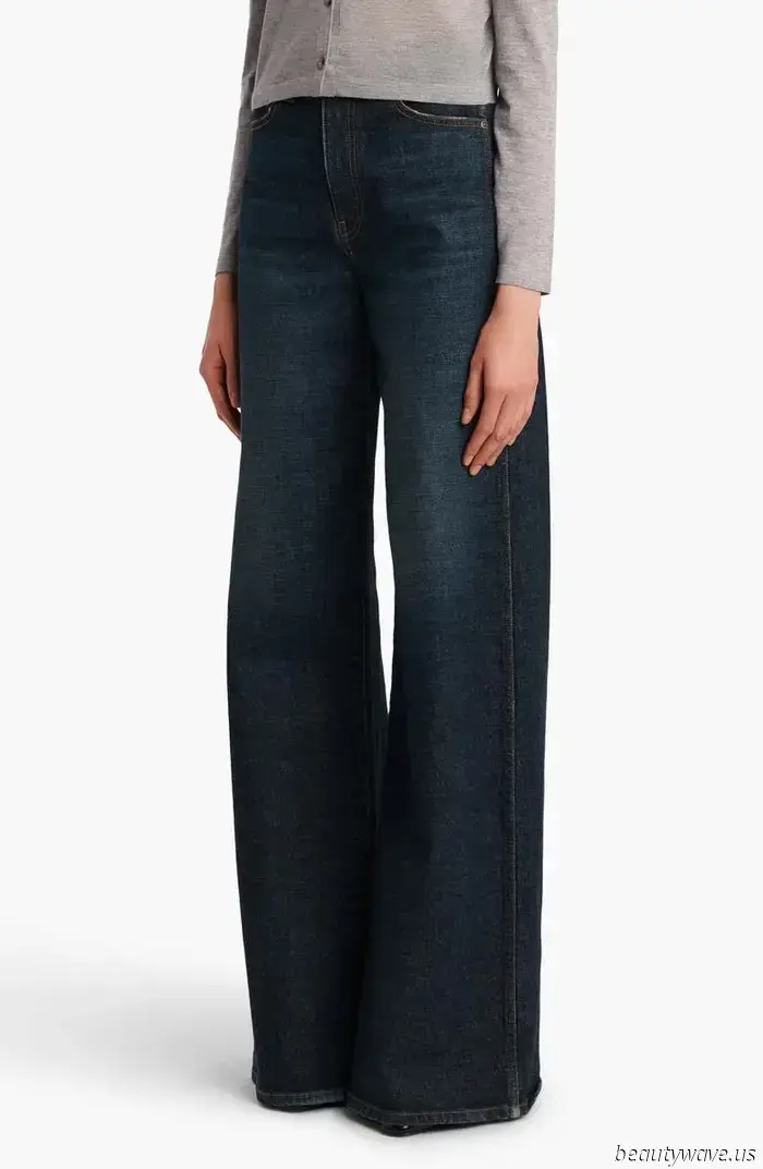 Low-rise jeans and ballet flats appear outdated when compared to the current trend of jeans paired with sneakers.