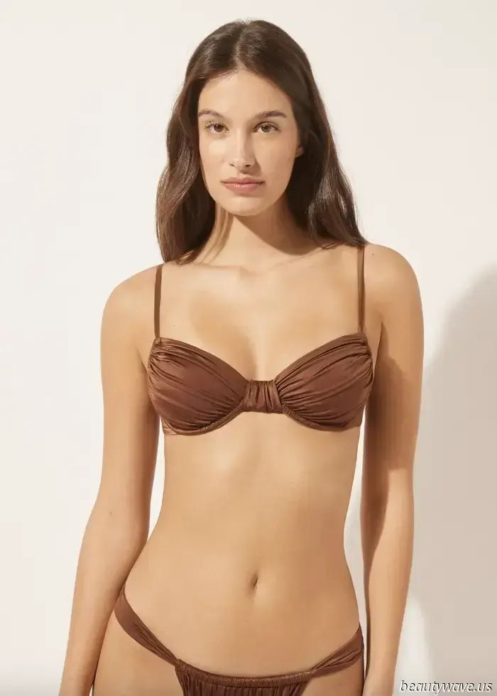 This swimwear brand, favored by celebrities, exudes a premium resort vibe.