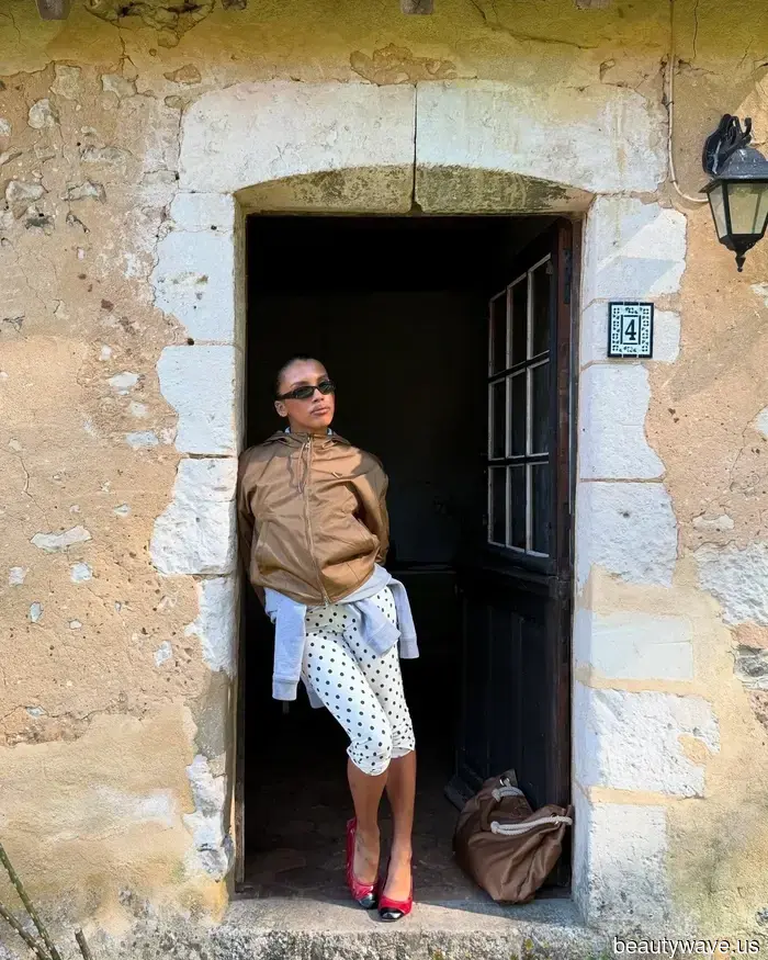 If you plan to sport polka dots this spring, style them like this.