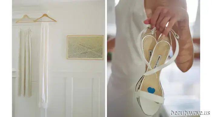 The owner of this vintage boutique chose to wear archival Calvin Klein for her intimate backyard wedding in Los Angeles.