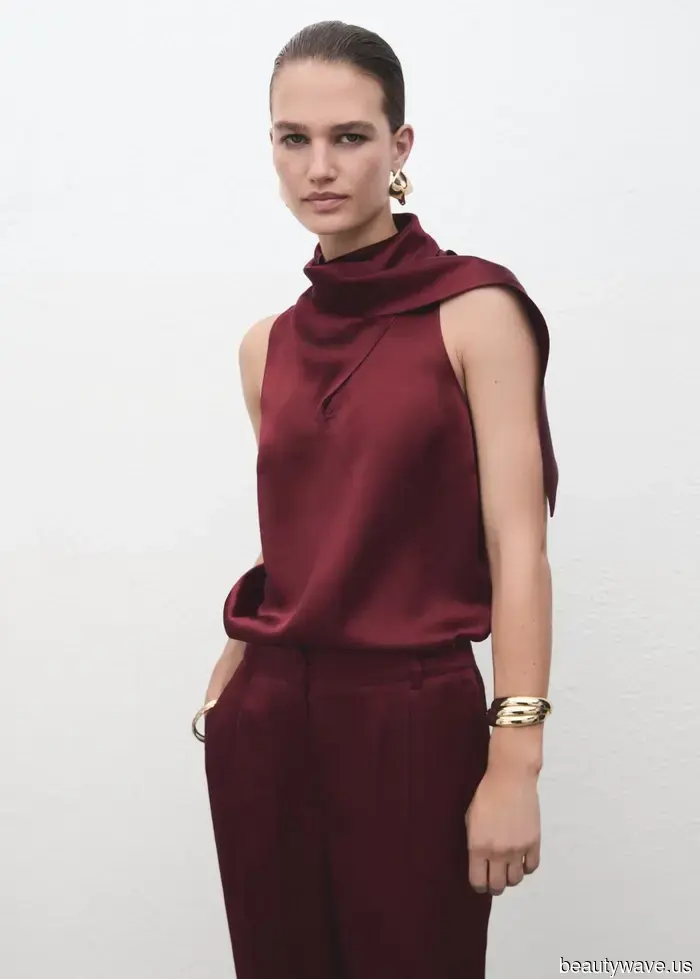 To achieve an elegant look this festive season, pair this blouse with jeans or trousers.