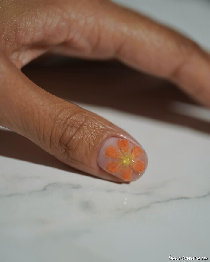 Orangefarbene Nägel sind alles, was ich gerade tragen möchte — 17 Designs, die ich fotografiert habe