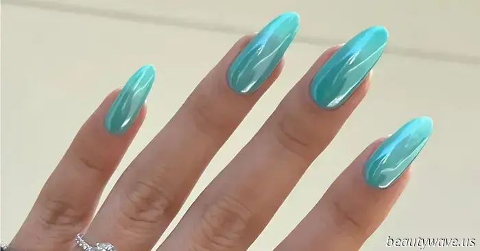 It's Official: "Pool Water" Nails Are Taking Over Milky Manicures This Summer.