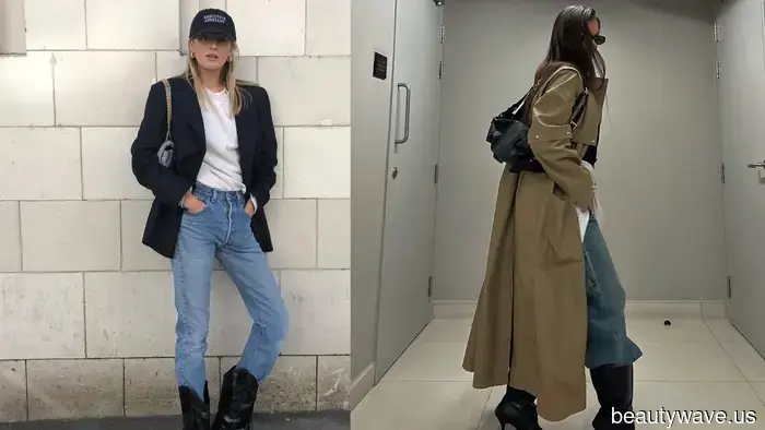 The Distinctive Style That Everyone Fashionable in NYC Will Adopt When Pairing Boots with Jeans This Fall