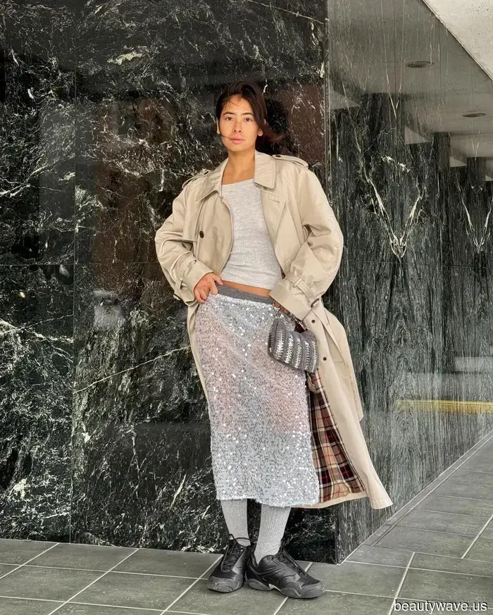 Apologies, Slip Skirts—This Is the Trend That Stylish Dressers Are Pairing With Sneakers and Flats Now.
