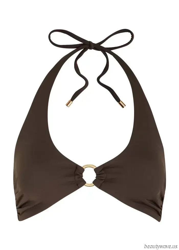 Indeed, black bikinis are stylish, but this refined color is undeniably more appealing right now.