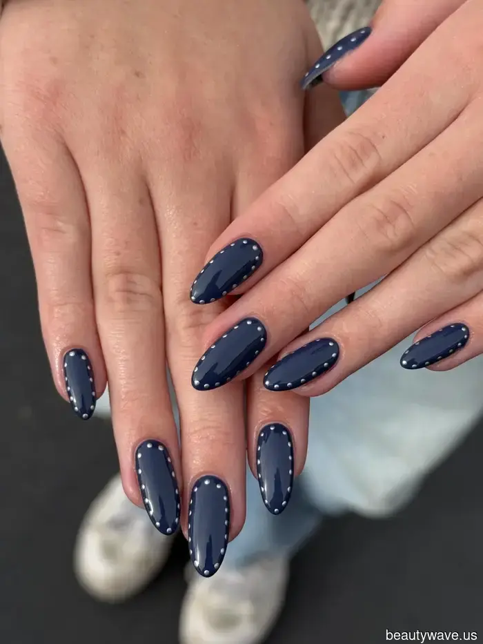 I have a talent for identifying nail trends before they become popular—this edgy design is on the rise.