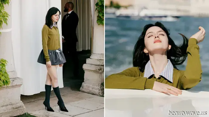 Viola Prettejohn fa un sorprendente debutto a Venezia in un doppio appuntamento Miu Miu.