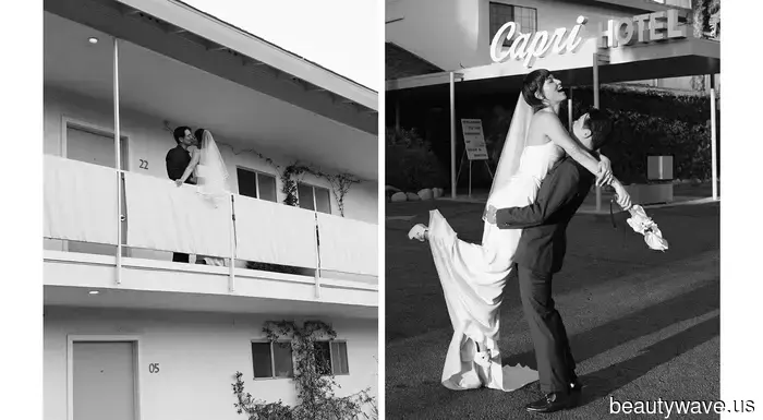 The Bride Donned a Unique Custom Look for Her Upscale Backyard Wedding in Ojai.