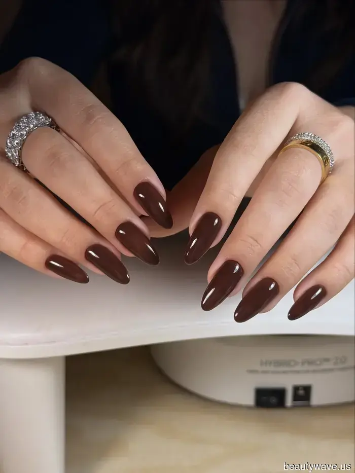 I've finally grown tired of pink nails—this is the stylish polish color I'm opting for in the near future.
