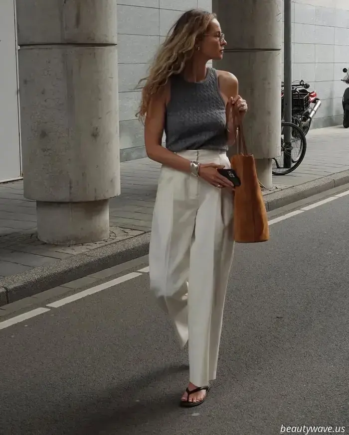 This pant style paired with flip-flops forms the most stylish combination we've encountered all summer.