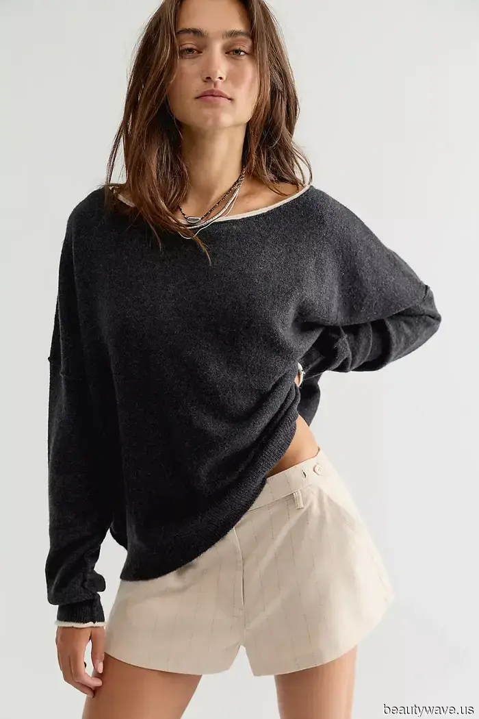 Statt T-Shirts und Tanktops macht dieser Pullover-Trend Röhrenjeans am schicksten.