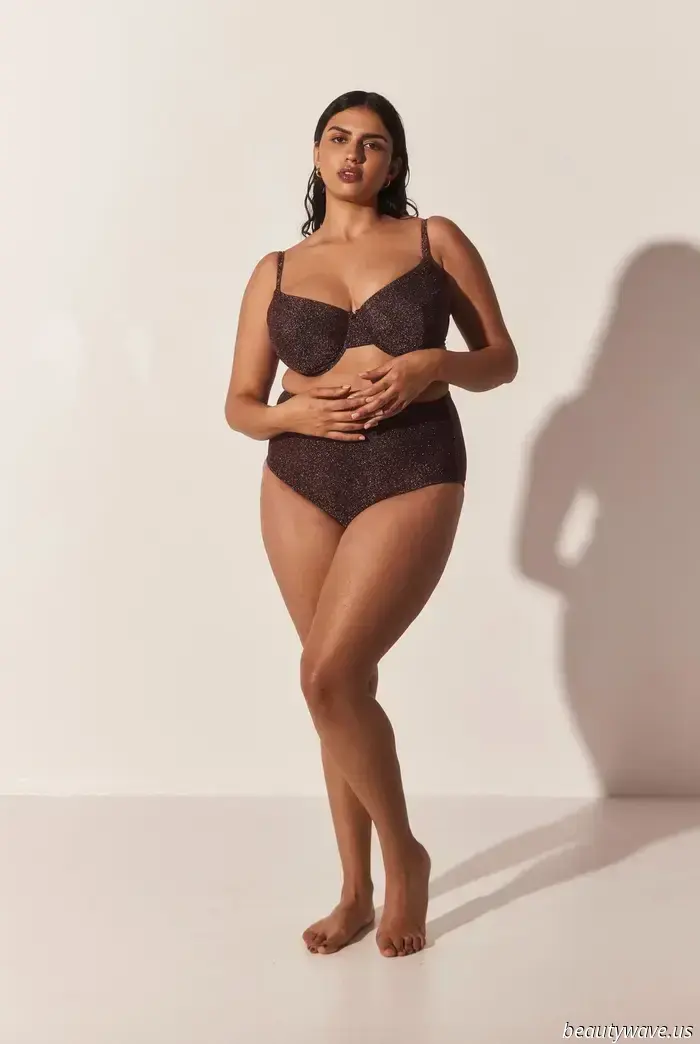 Indeed, black bikinis are stylish, but this refined color is undeniably more appealing right now.