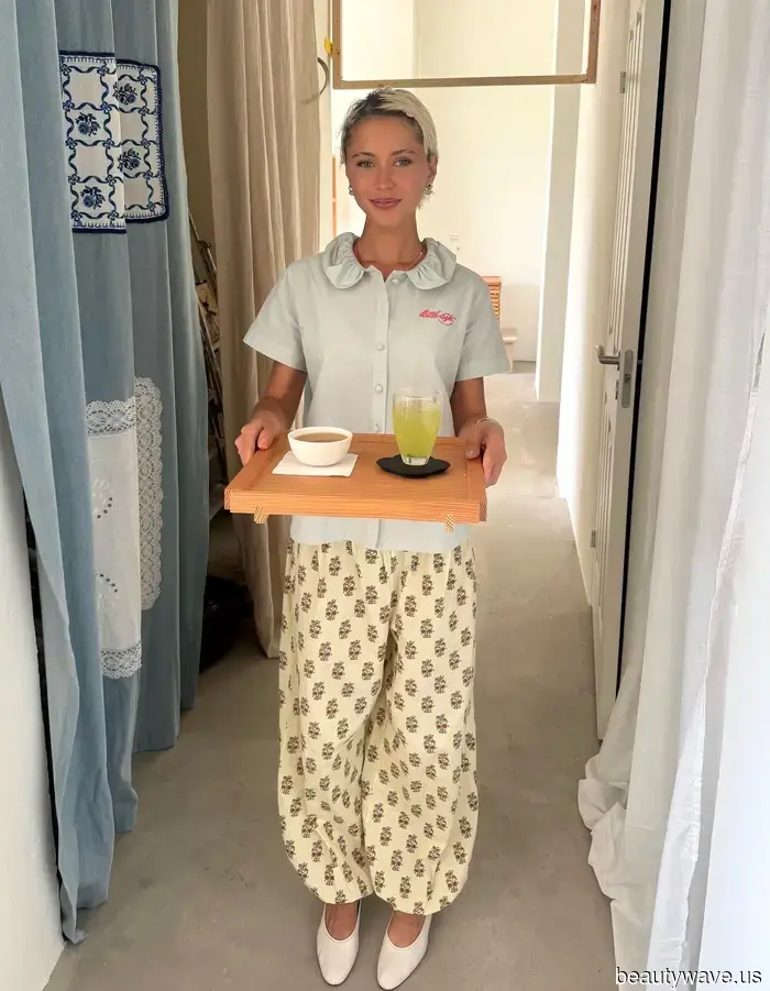Skip the jeans—ballet flats look most stylish with this season's new trouser trend.