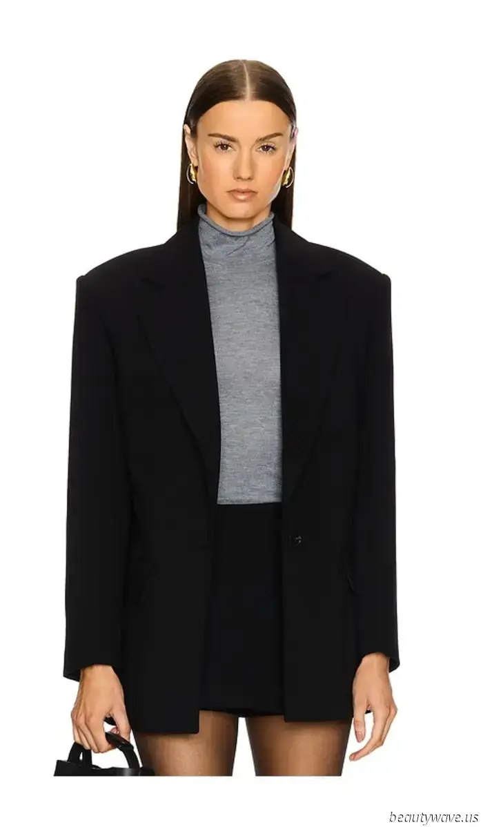 Jeans are excellent, but this is the must-have piece to pair with blazers.