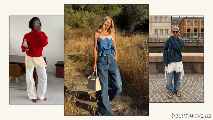 Der Trend zu hübschen Tops, den alle in der Mode nutzen, um ihre Jeans aufzuwerten.