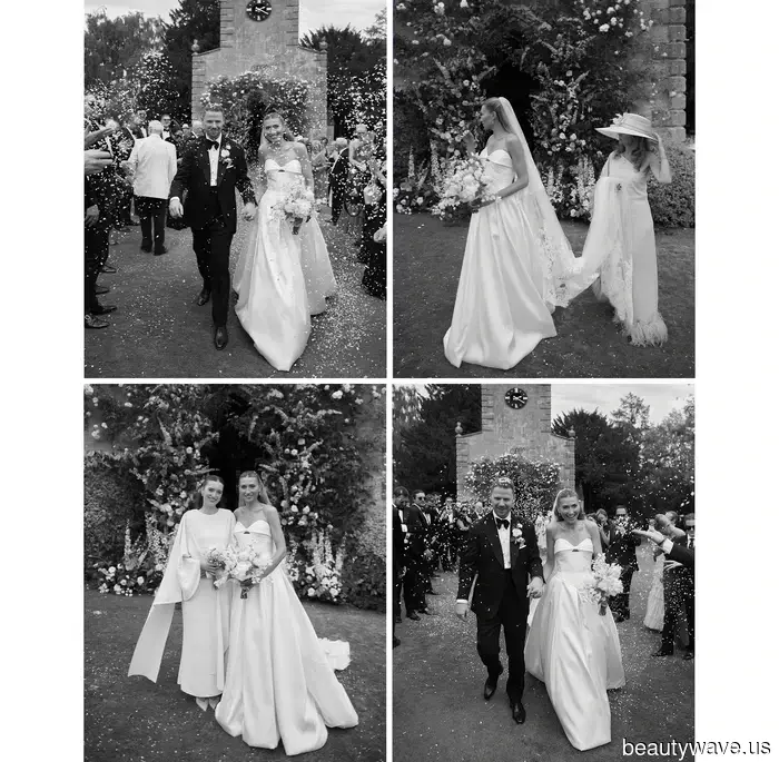 This stunning bride donned a Vera Wang gown and Manolo Blahnik shoes for her sophisticated, timeless countryside wedding.