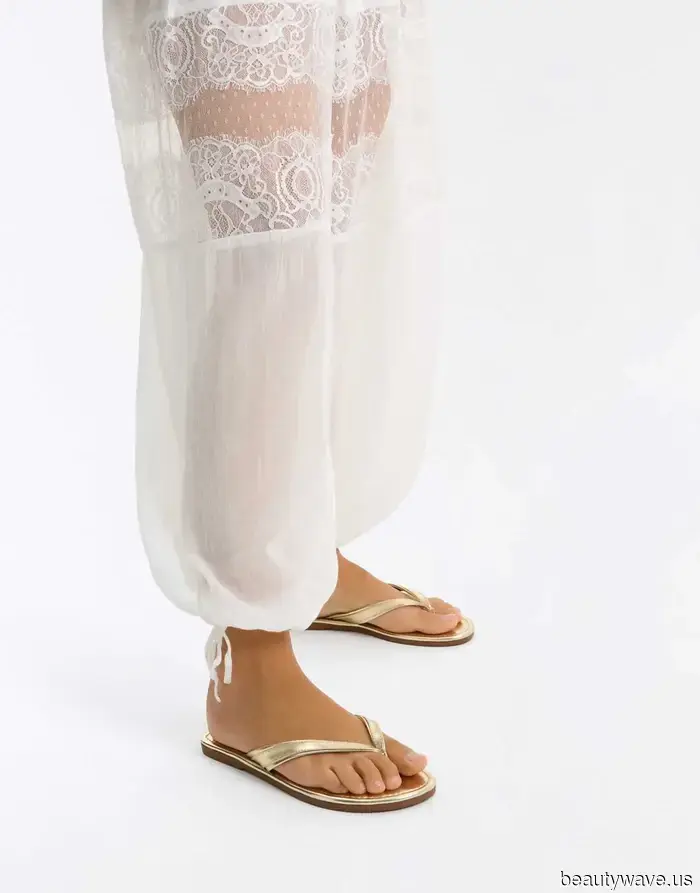 Not Black, Not Red—Flip-Flops Appear Most Stylish When Paired With Summer Dresses In This Refined Neutral Shade.
