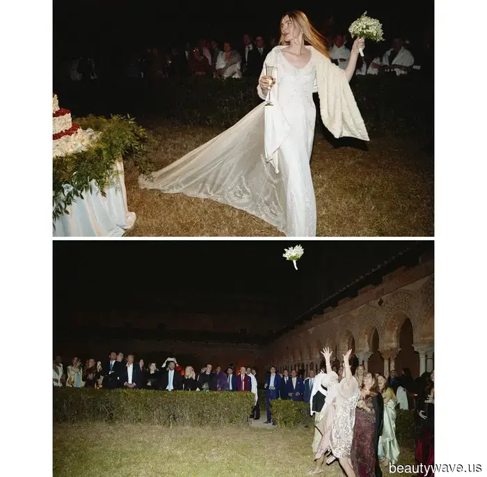 Questa sposa stilista ha indossato un abito da sposa ispirato al vestito di Audrey Hepburn in My Fair Lady.