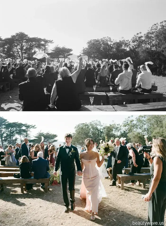 A Blush Wiederhoeft gown and a "Haunted Saloon" after-party made this California wedding truly unforgettable…