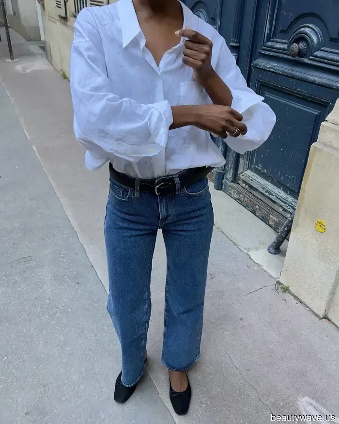 No, Not Loafers—Every Stylish Individual in NYC Is Choosing Cigarette Jeans Paired with These Timeless Flats Instead.