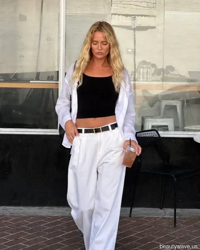 Suddenly, everyone is pairing this chic item with white pants.