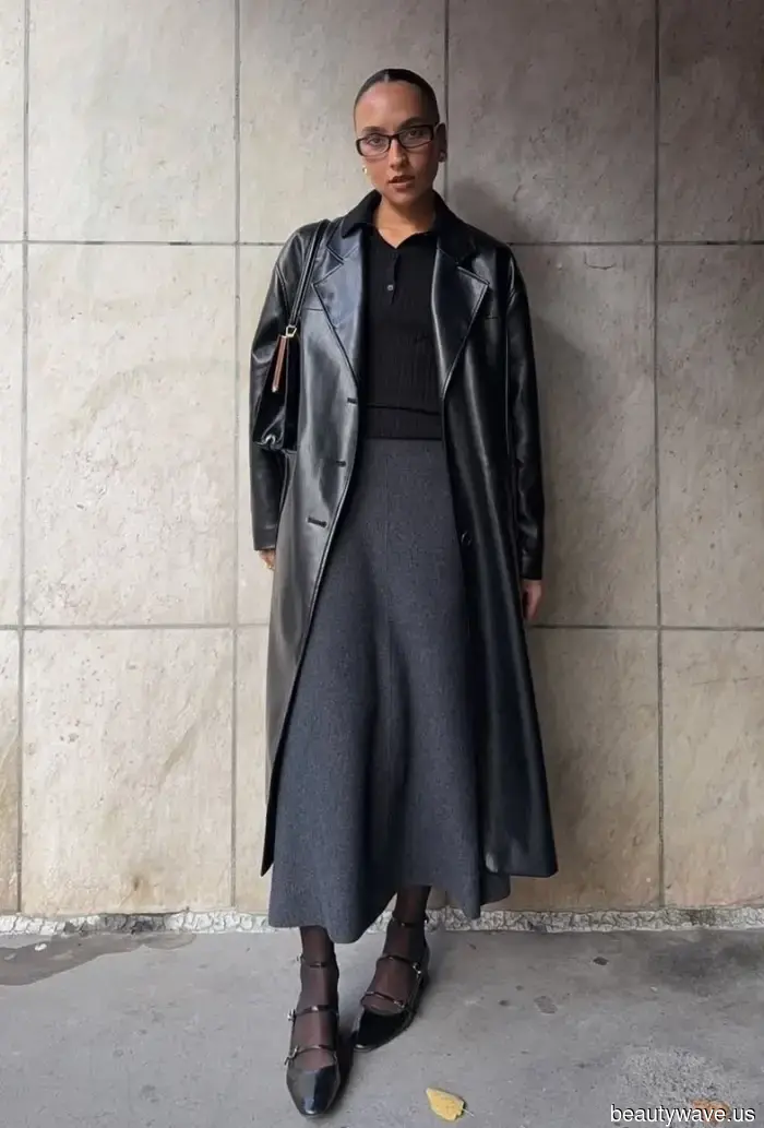 Polierte Kleider in Paris, London und New York City setzen im Winter auf diesen eleganten Rockstil.