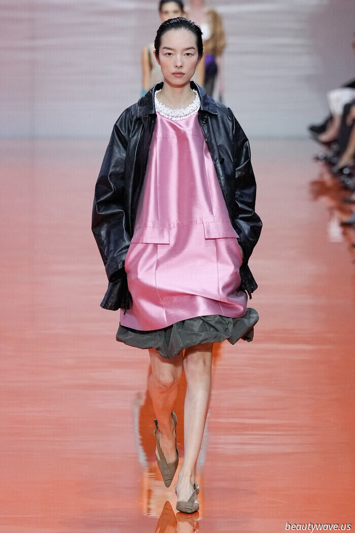 Forget Minimalism—at Prada, pastel coats, Frankenstein skirts, and an abundance of jewelry signified a new chapter in fashion.