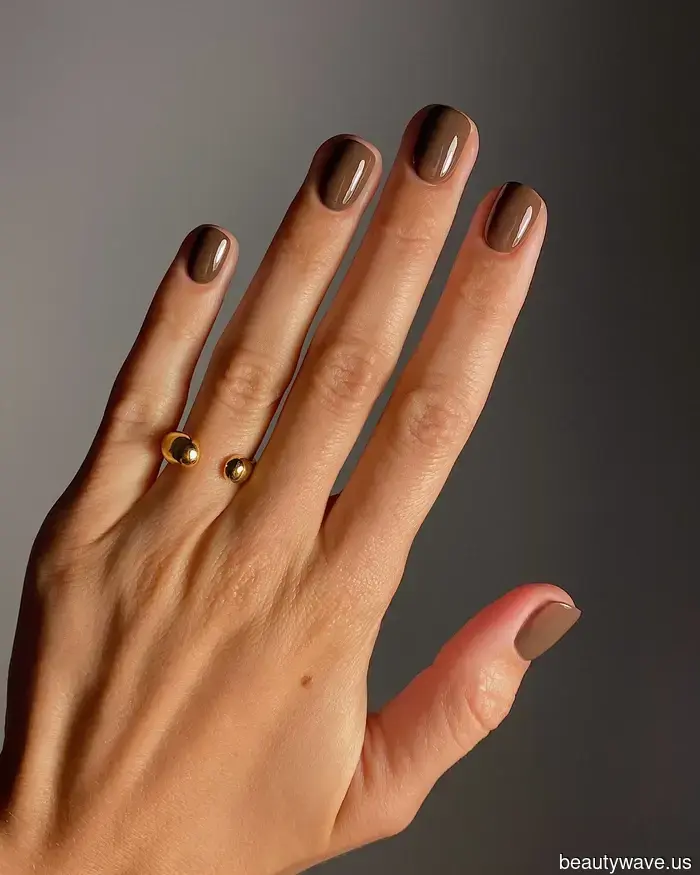 I've finally grown tired of pink nails—this is the stylish polish color I'm opting for in the near future.