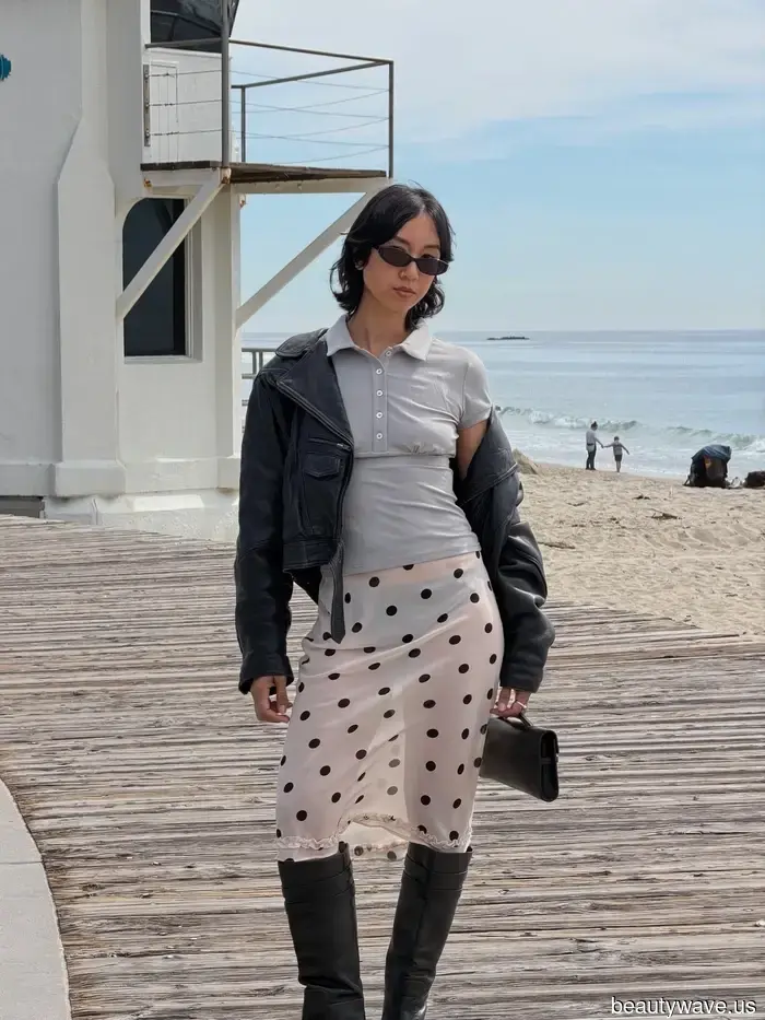 If you plan to sport polka dots this spring, style them like this.