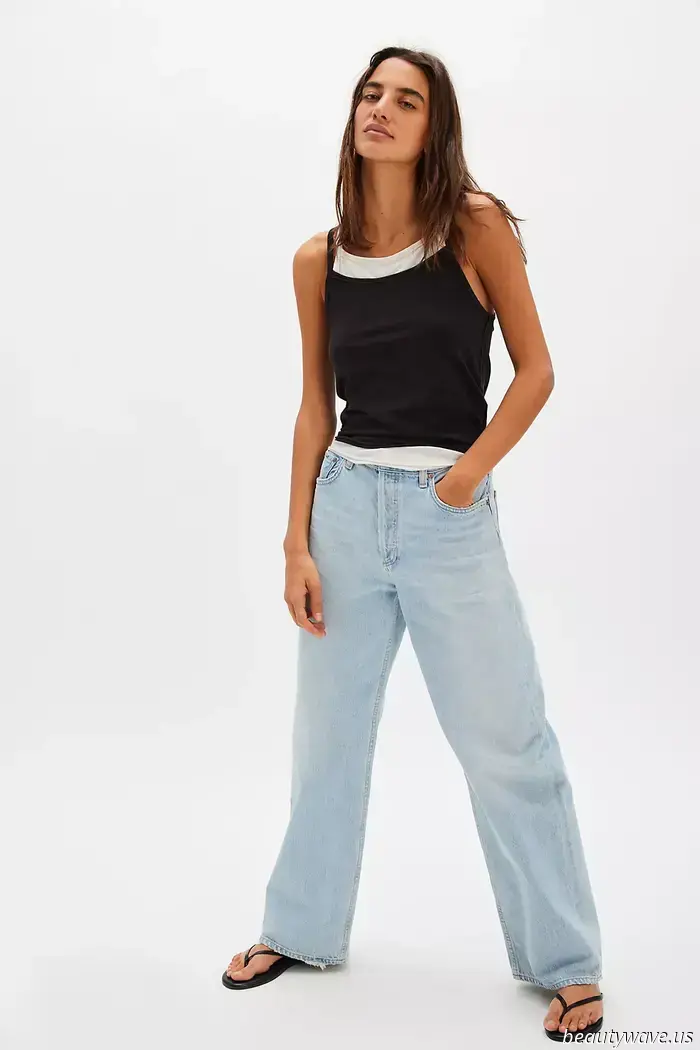 Dakota Johnson Recently Wore the Timeless Top That Effortlessly Elevates Baggy Jeans