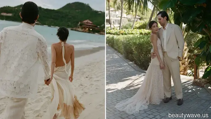 Phoebe Philo! Ralph Lauren! Colleen Allen! The bride donned seven flawlessly elegant outfits for her wedding in Saint Bart's.